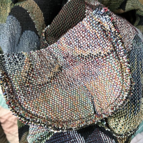 Vintage Painted Pony Blazer Womens Floral Tapestry Black Brown Jacket Western 90 - Picture 7 of 9